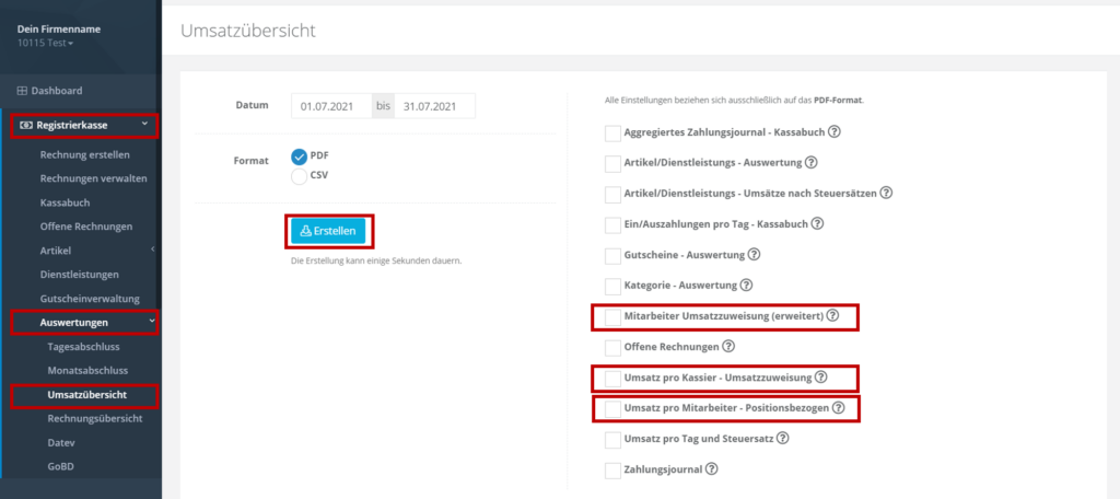 Kosmetikstudio Software Analysetool